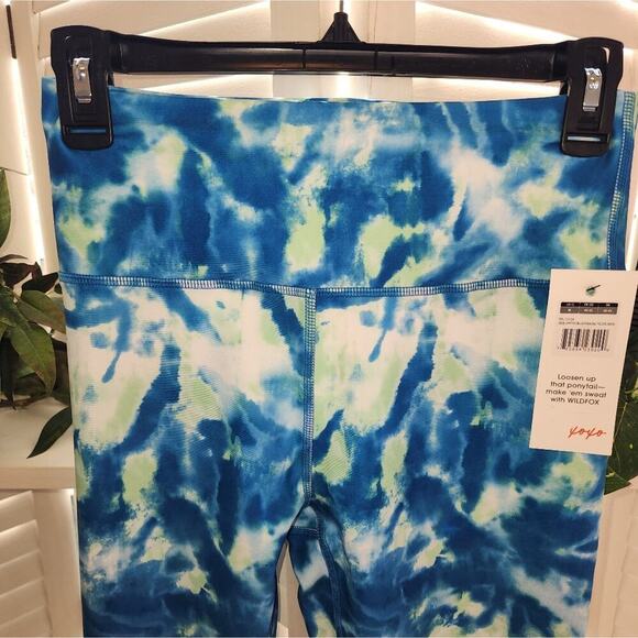 WILDFOX TIE DYE BLUE LEGGINGS MED - Picture 9 of 9